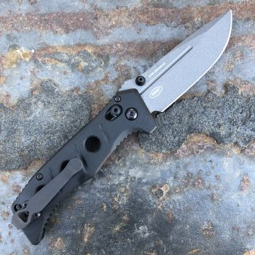 Benchmade Mini Adamas AXIS Lock Black G10 Scales 3.25" Gray CruWear Blade Folding Knife